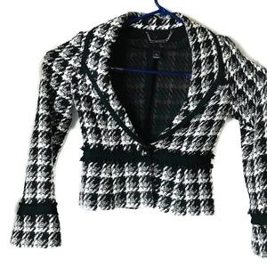 White House Black Market Women's HoundstoothJacket